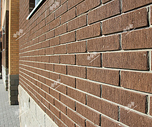 Сочетание трех цветов кирпича с поверхностью бархат