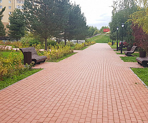 Варианты применения красного тротуарного клинкера Лондон
