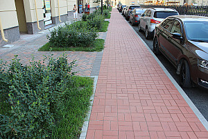 Варианты применения красного тротуарного клинкера Лондон