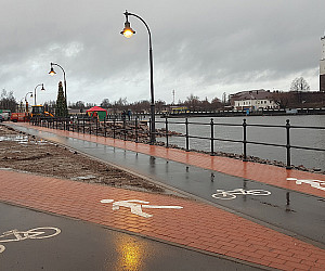 Варианты применения красного тротуарного клинкера Лондон