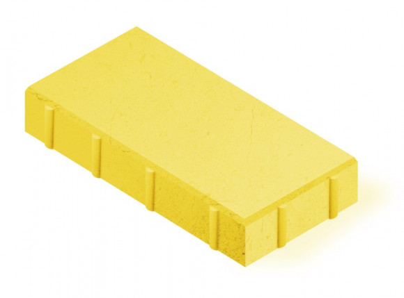 Прямоугольник 4П6Ф, Желтая, ПП, белый  
