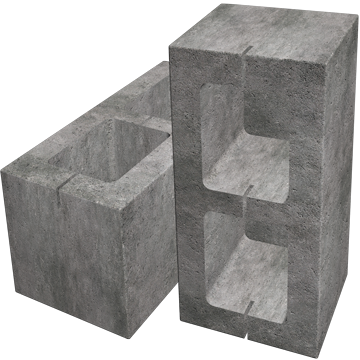Блок 2-х пустотный бетонный RRD