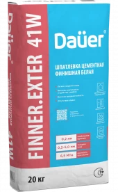 Шпаклевка цементная финишная Dauer FINNER® 41W белая 20кг Шпаклевка цементная финишная Dauer FINNER® 41W белая 20кг