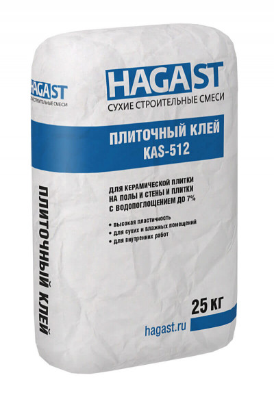 Клей плиточный HAGAST KAS-512 для плотной плитки