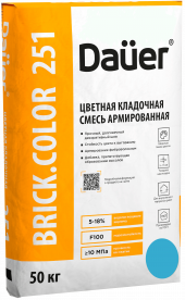 Смесь кладочная цветная армированная DAUER BRICK.COLOR 251, синий, 50 кг, лето